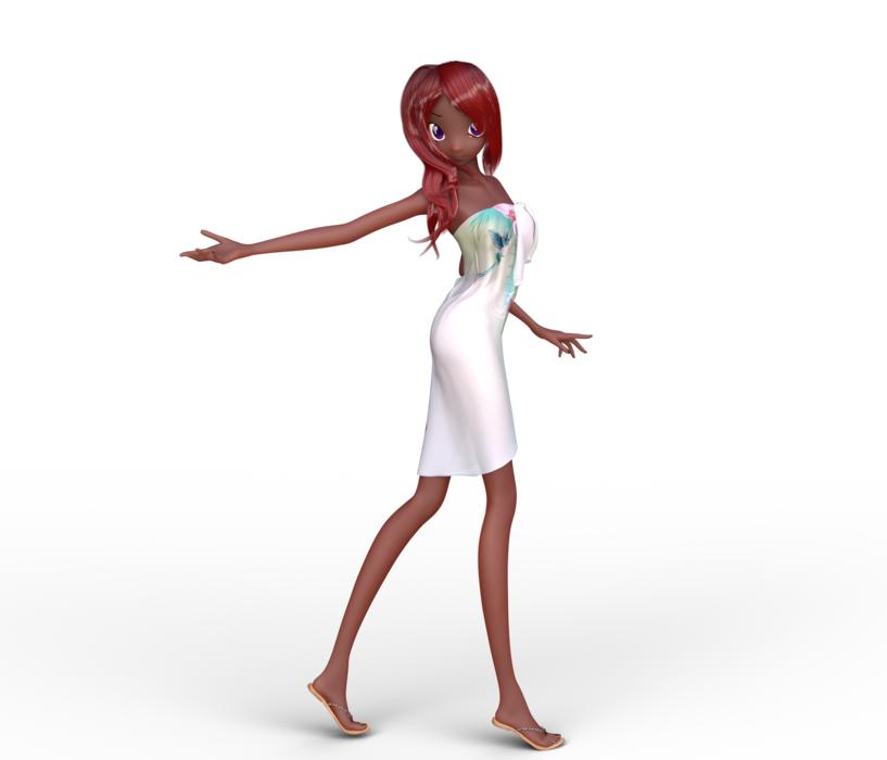 cartoon style girl