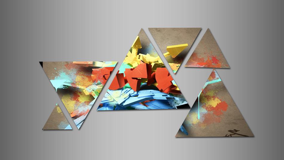 Modular picture in the form of triangles