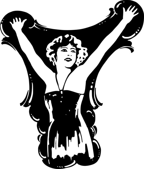 clipart of female hands up