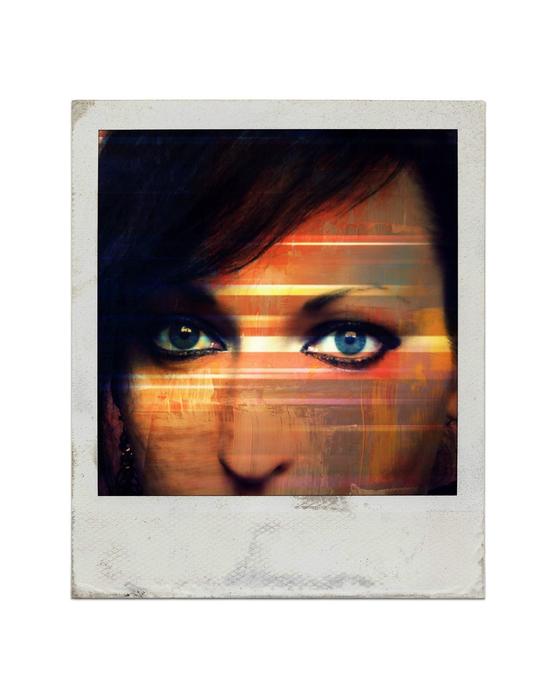 art light eyes polaroid woman