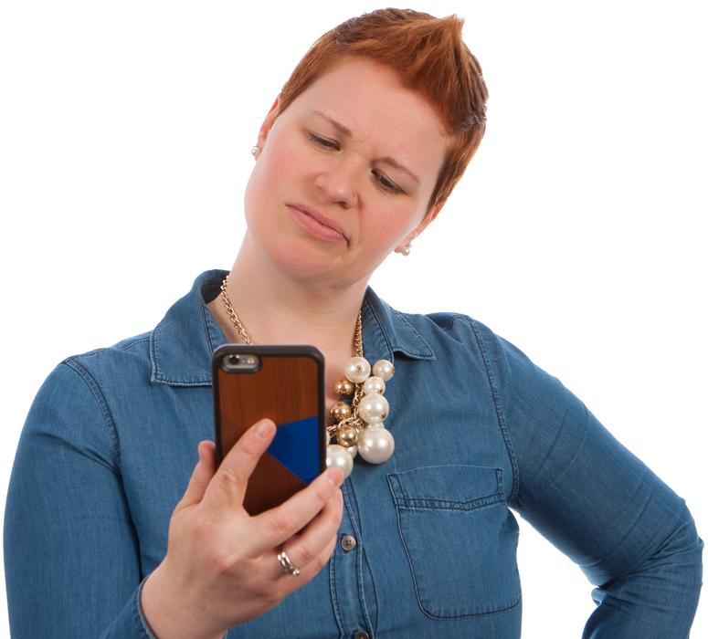 Woman Poses with cellphone