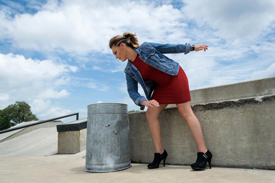 Woman Model Trash