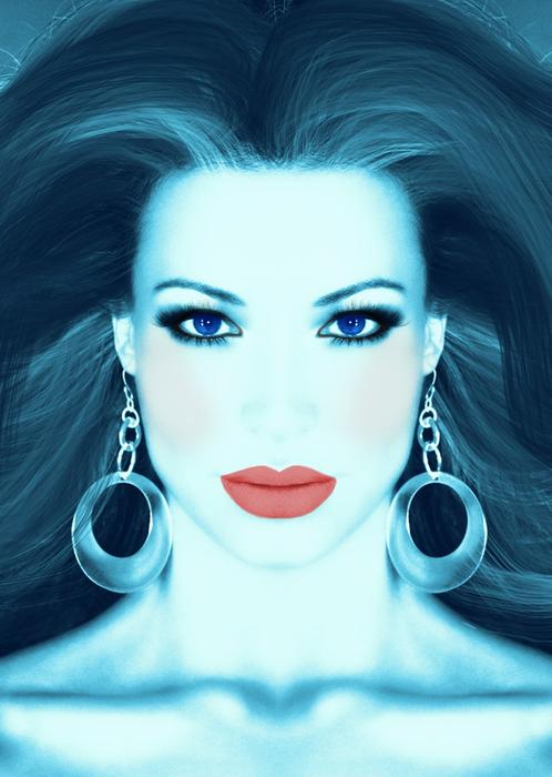woman the hair the eyes angel
