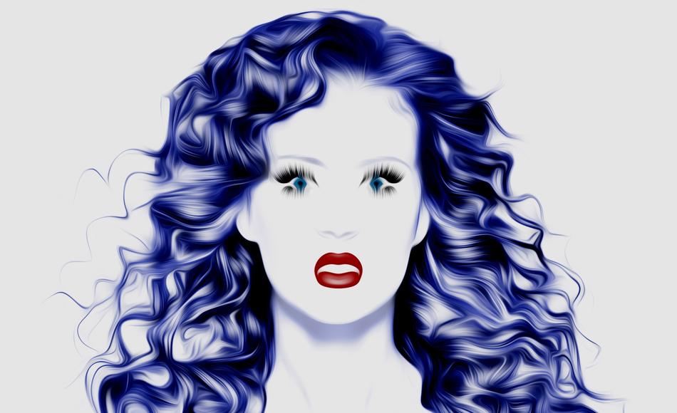 woman blue angel beautiful