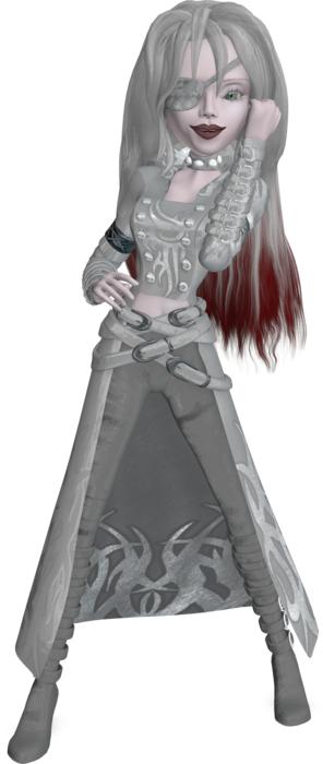 woman toon tube hair hell