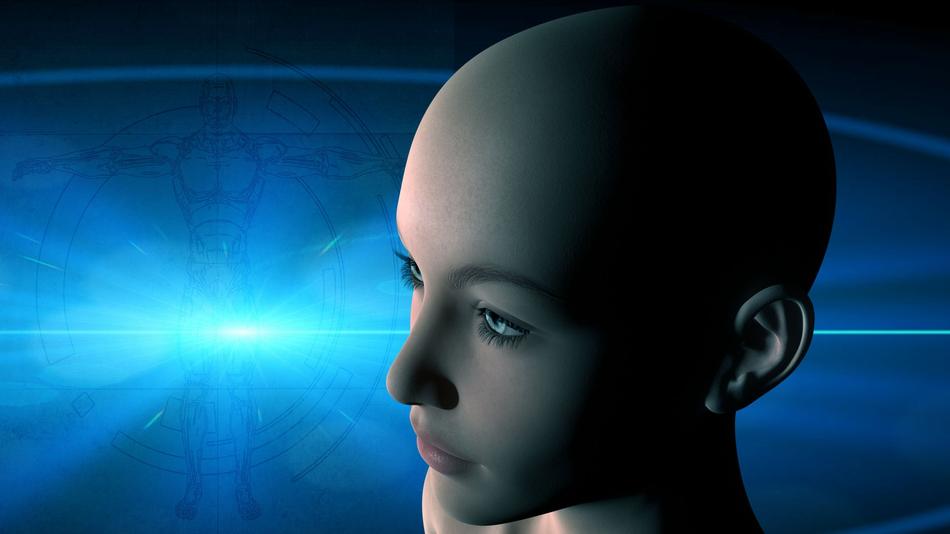 forward woman girl face artificial
