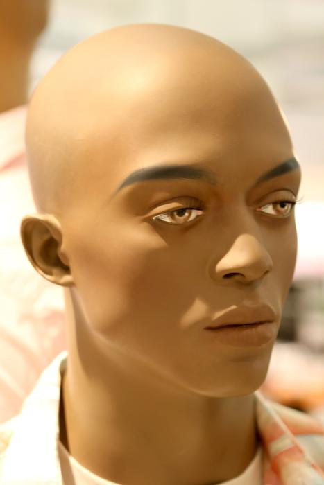 African Bald man mannequin