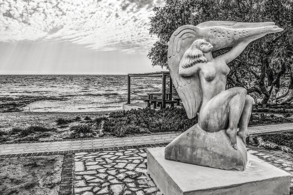 Woman Goose Sculpture