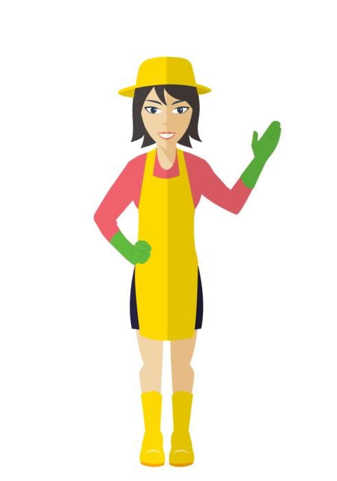 woman gardener happiness gloves