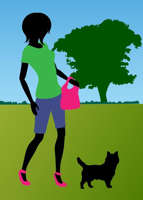 dog female landscape park pet