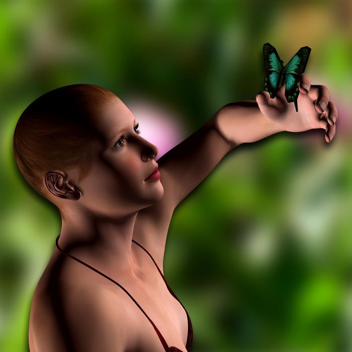 woman butterfly female fantasy