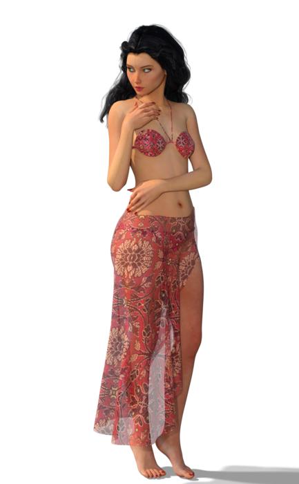 woman bikini sarong body