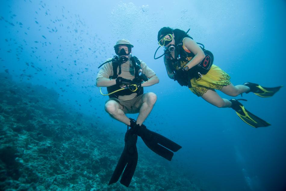 Dance Under Water Ocean At The