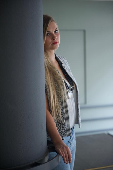 alone woman model