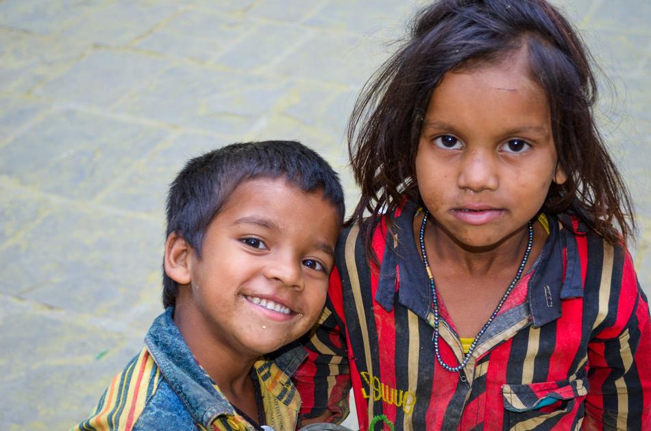 Portrait of the children on the street