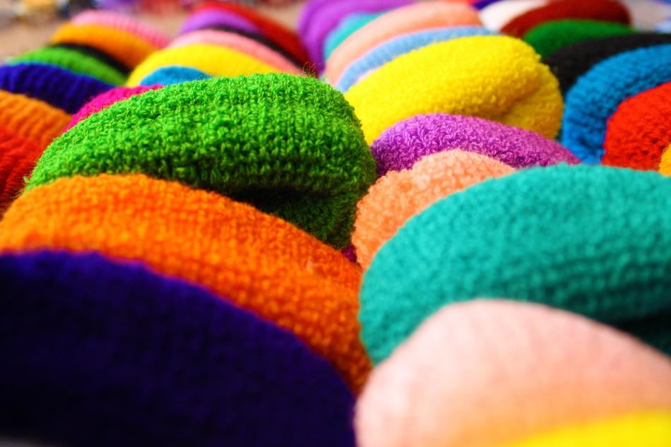 various colourful fabric