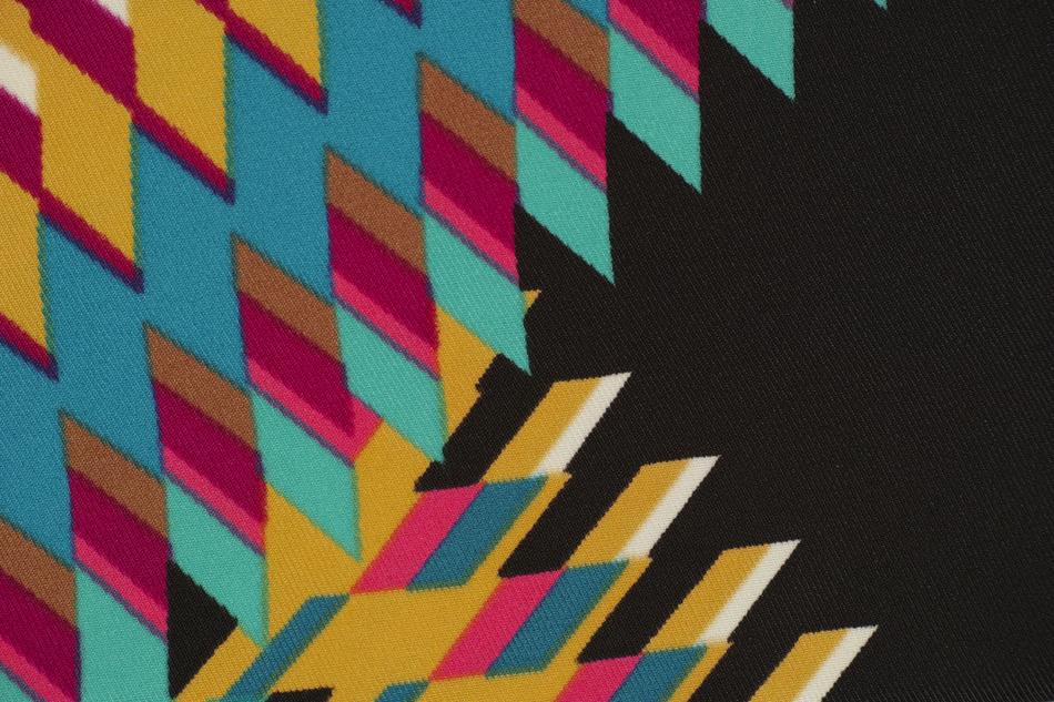 abstract kazakh pattern on a black background