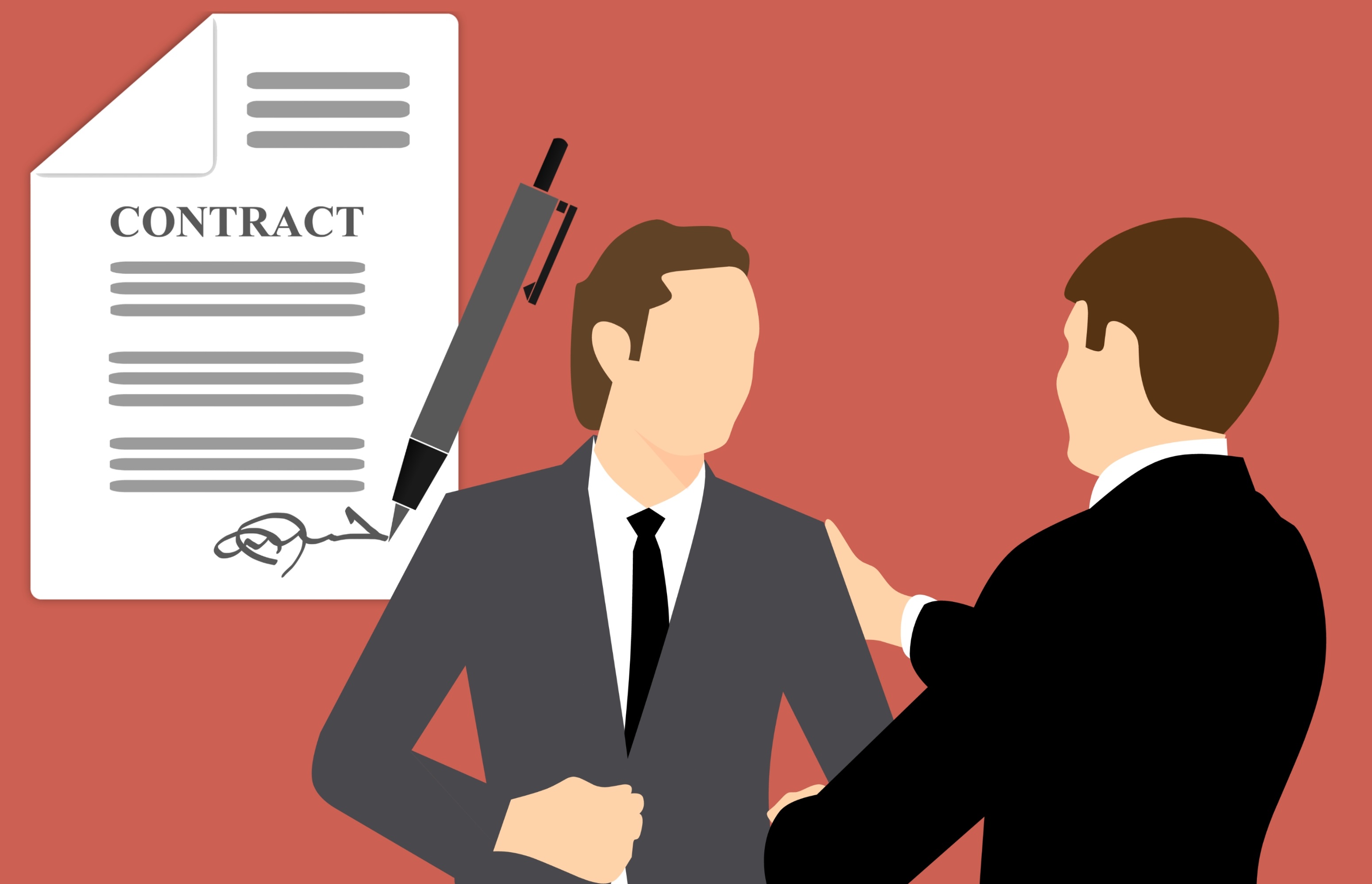Business contract agreement drawing free image download