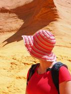 Woman wearing hat