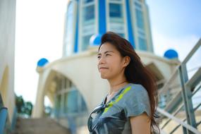 Travel Asian Woman Wind