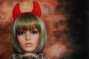 carnival devil woman face costume