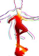 dancer woman outline