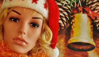 Woman Christmas Santa hat