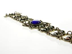 luxury bracelet with blue gemstone