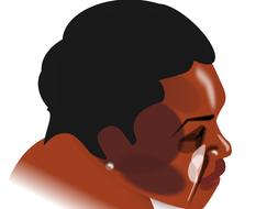african black girl head profile illustration