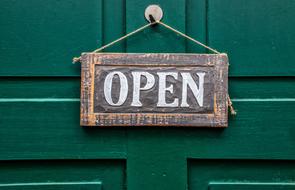 Open Shield Note on door