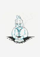 smoking cartoon chicken