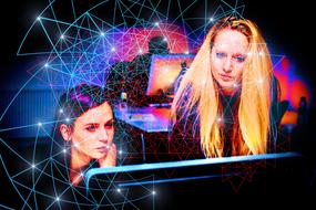 Businesswoman Internet