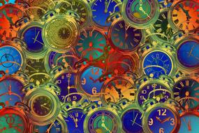 time clock distortion drawing