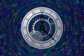 time clock business poster