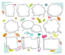 set of free speech bubbles