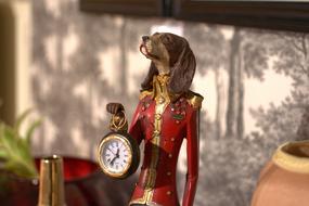 Clock Dog ceramic