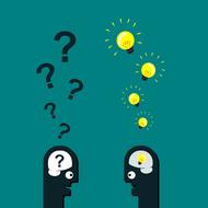 questions man head drawing