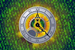 time clock business watch drawing