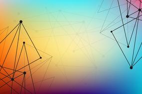 abstract lines on a colorful background