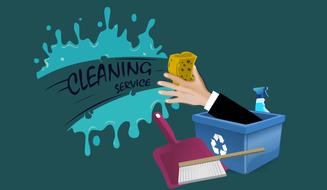 cleaning service as a drawing