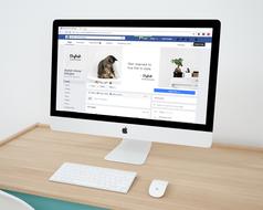 Facebook Page on iMac computer