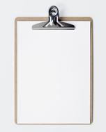 tablet with white blank sheet