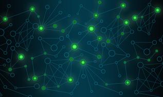 network green communication drawing