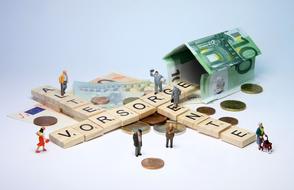 closeup view of Age Pension Miniature Figures