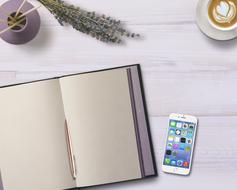 Diary Mobile Phone and Table