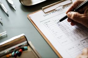 daily report schedule filling out