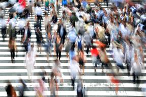 A lot of pedestrians