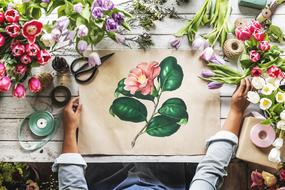 Arrangement Art Blank flowers