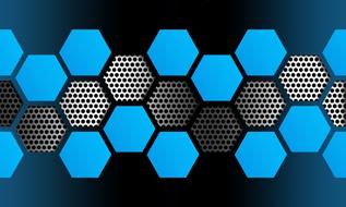 network, communication, blue cell background