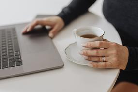 business woman drinking coffee